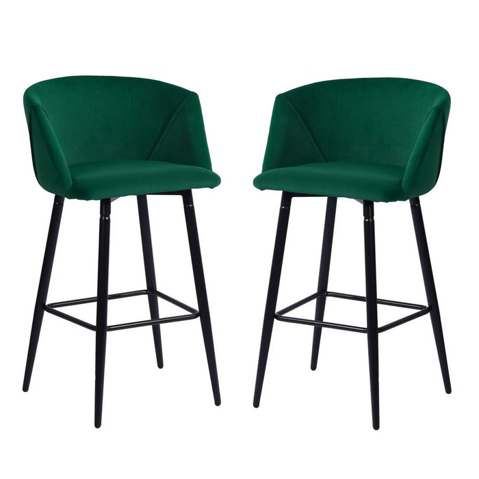 Luxurious Comfy Green Velvet Bar Chair / Long Chair