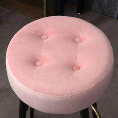 Plush Comfy Velvet Pink Bar Stool / High Stool - All India Decor