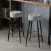 Plush Comfy Velvet Grey Bar Stool / High Stool - All India Decor