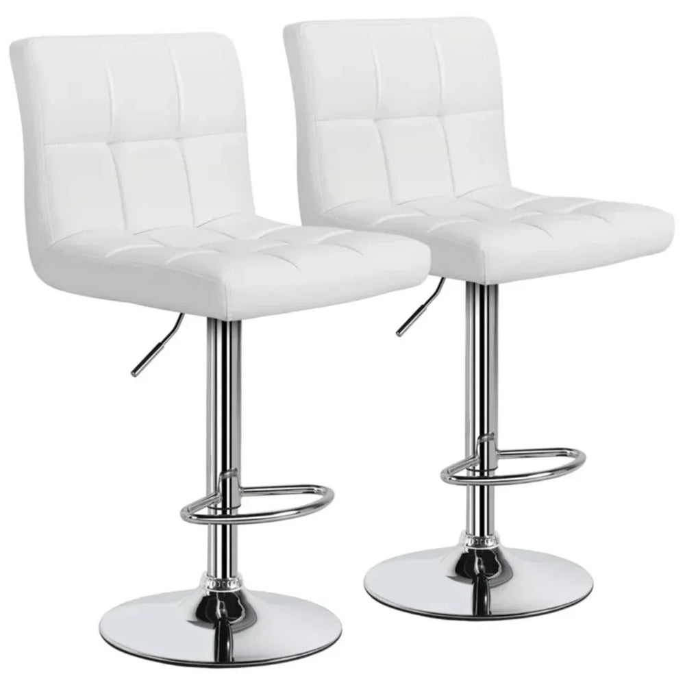 Luxurious Leatherette White Bar Stool - All India Decor