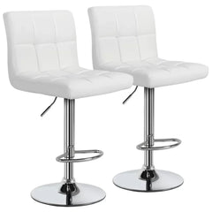 Luxurious Leatherette White Bar Stool - All India Decor