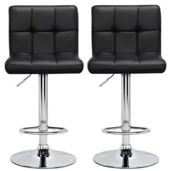 Luxurious Leatherette Black Bar Stool / Long Chair - All India Decor