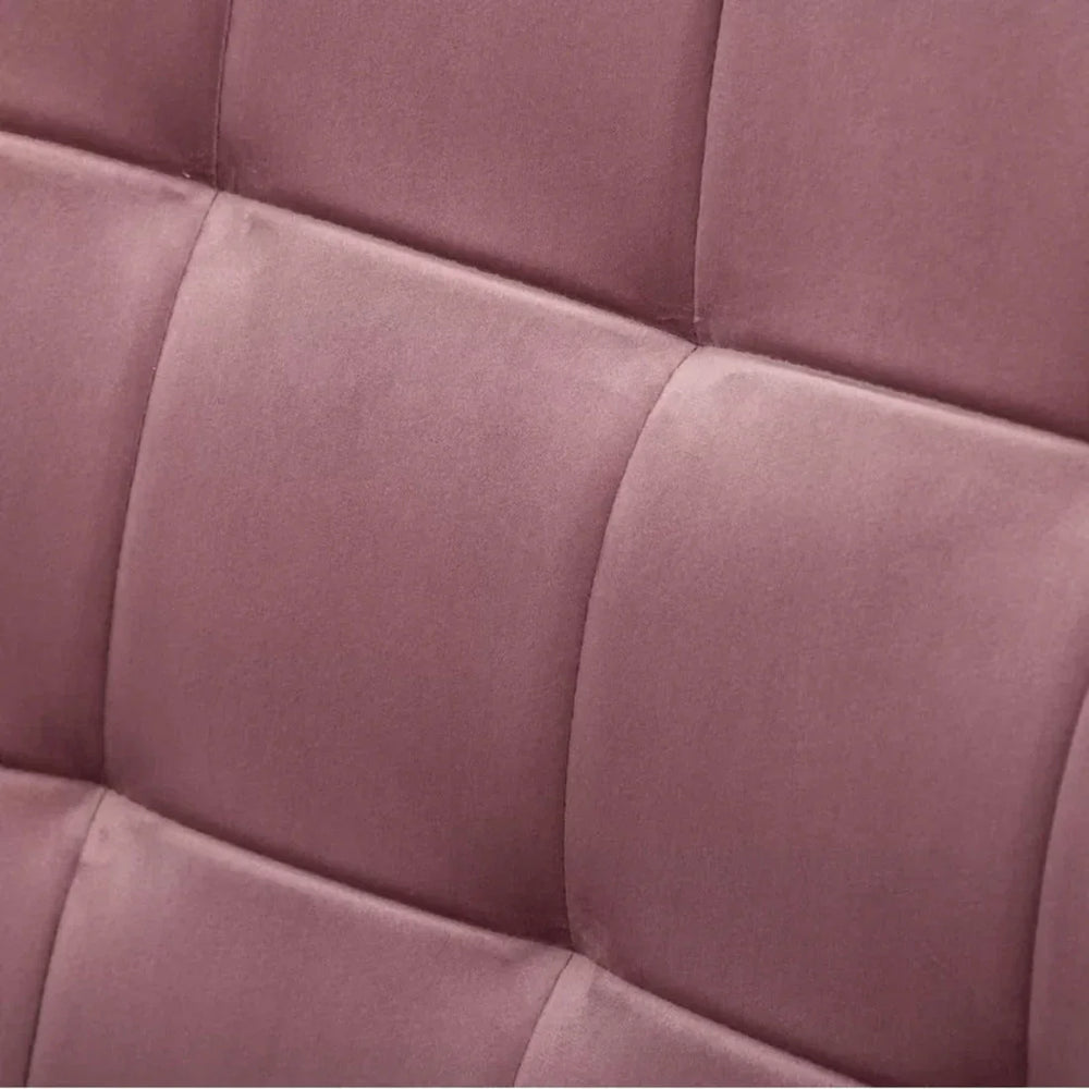 Tufted Curvy Long Back Peach Lounge Chair With Ottoman - All India Decor
