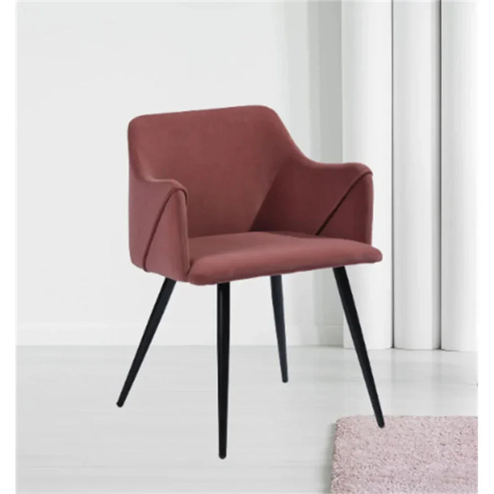 Rich Pink Cushiony Velvet Lounge Chair - All India Decor