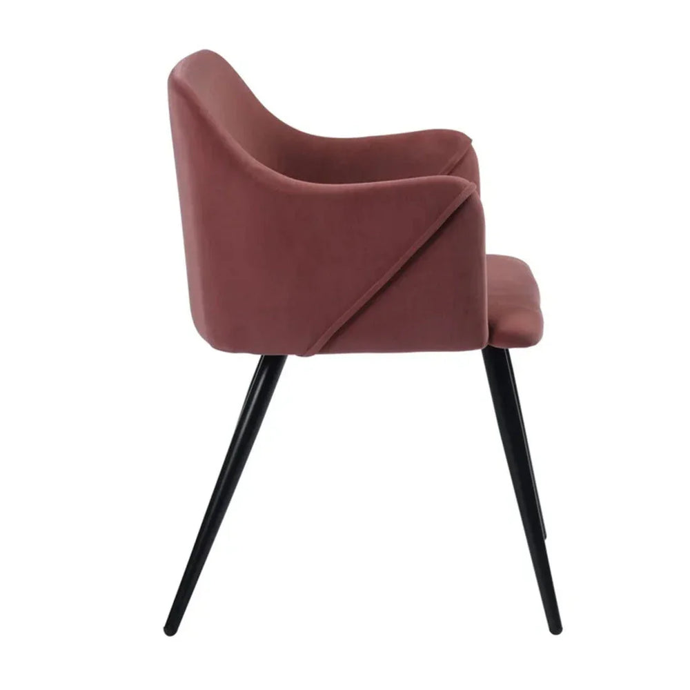 Rich Pink Cushiony Velvet Lounge Chair - All India Decor