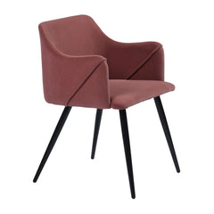 Rich Pink Cushiony Velvet Lounge Chair