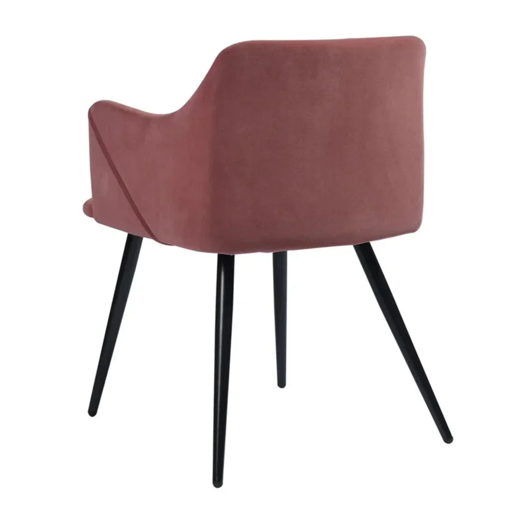 Rich Pink Cushiony Velvet Lounge Chair - All India Decor