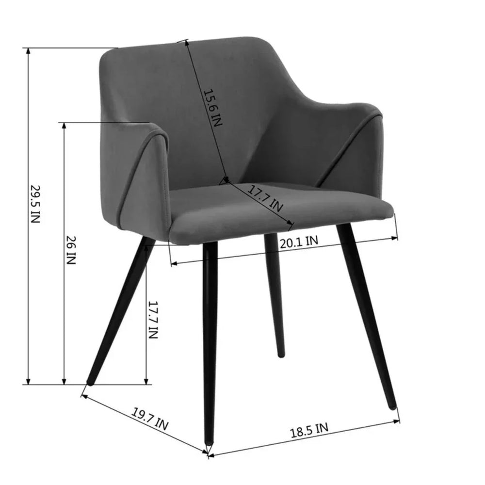 Grey Rich Cushiony Velvet Lounge Chair - All India Decor