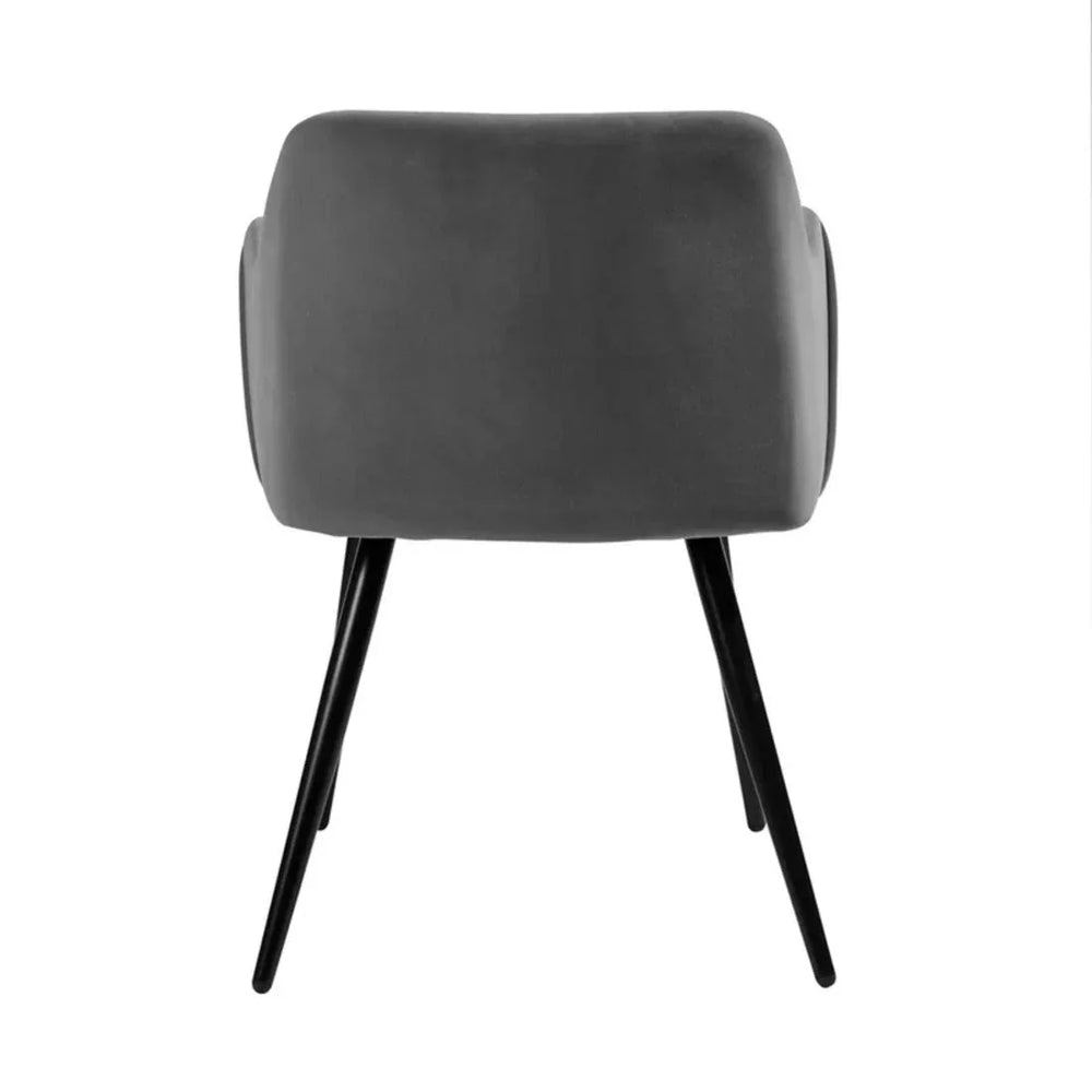 Grey Rich Cushiony Velvet Lounge Chair - All India Decor