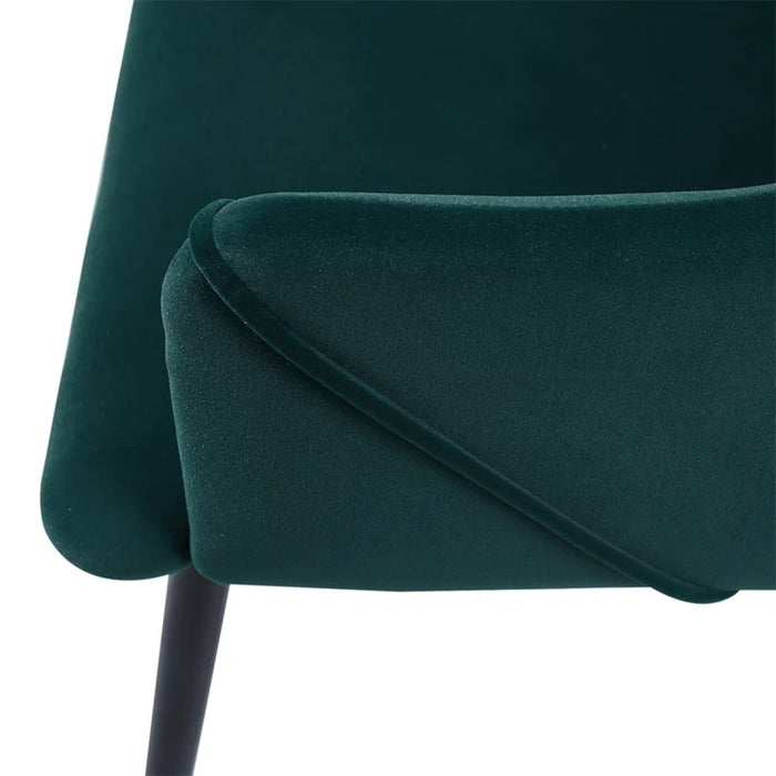 Emerald Rich Cushiony Velvet Lounge Chair