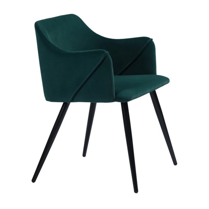 Emerald Rich Cushiony Velvet Lounge Chair