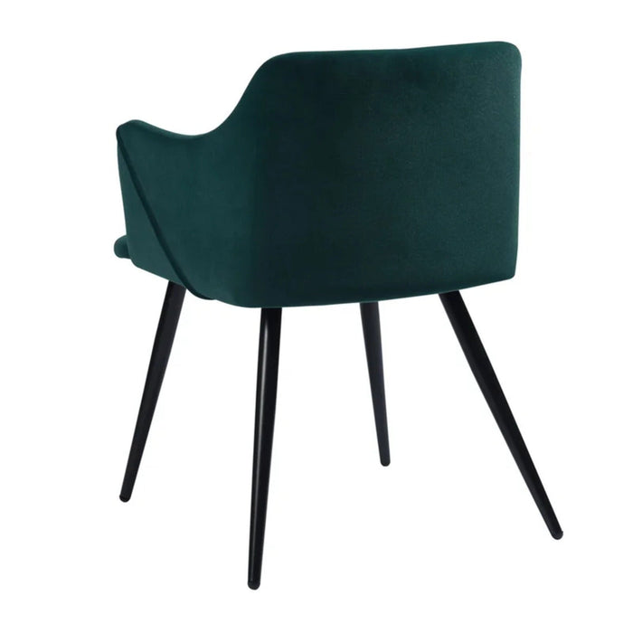 Emerald Rich Cushiony Velvet Lounge Chair