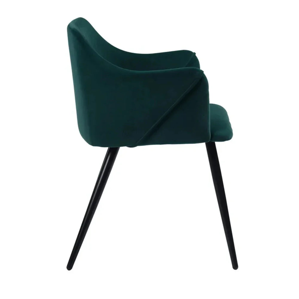 Emerald Rich Cushiony Velvet Lounge Chair - All India Decor