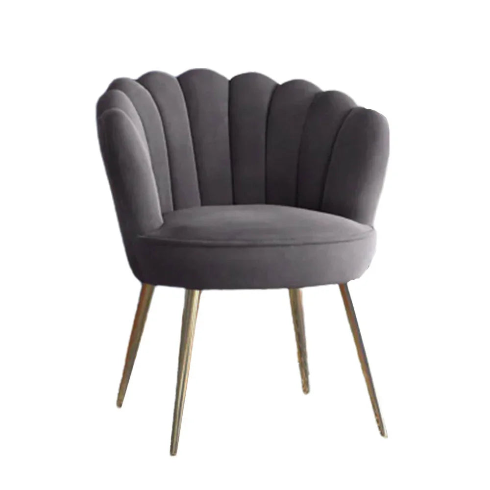 Grey Crafted Shell Designer Lounge Chair - All India Decor