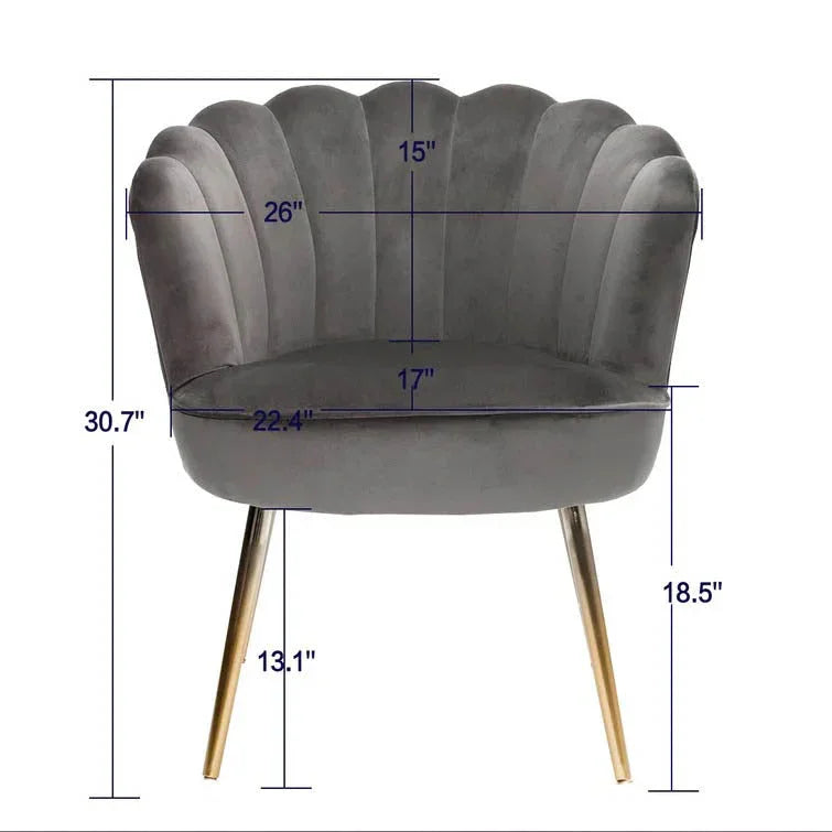 Grey Crafted Shell Designer Lounge Chair - All India Decor