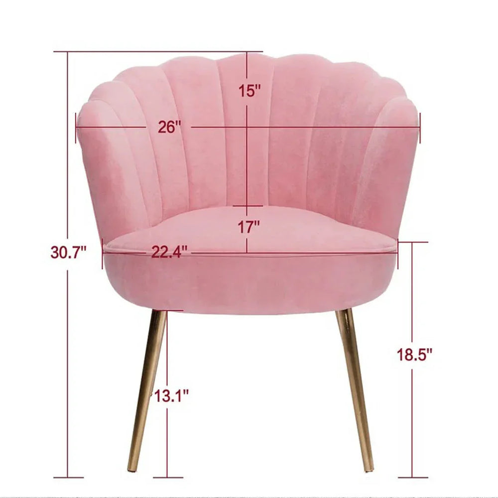 Pink Crafted Shell Designer Lounge Chair - All India Decor