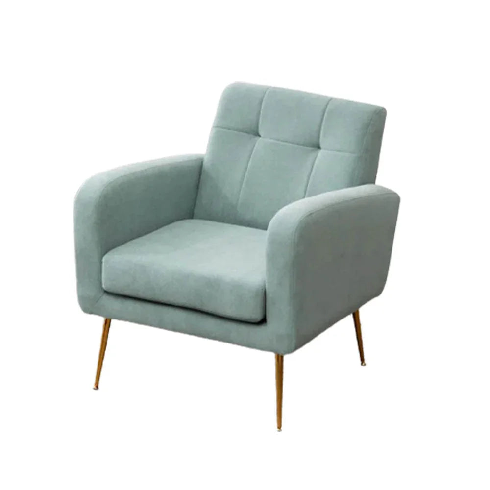 Light Seagreen Tufted Luxe Velvet Lounge Chair - All India Decor