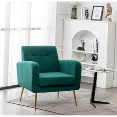 Emerald Tufted Luxe Velvet Lounge Chair - All India Decor