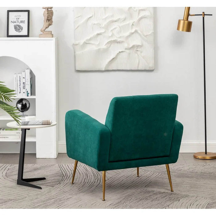 Emerald Tufted Luxe Velvet Lounge Chair