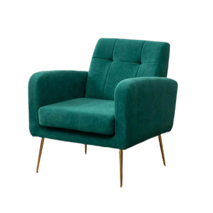 Emerald Tufted Luxe Velvet Lounge Chair