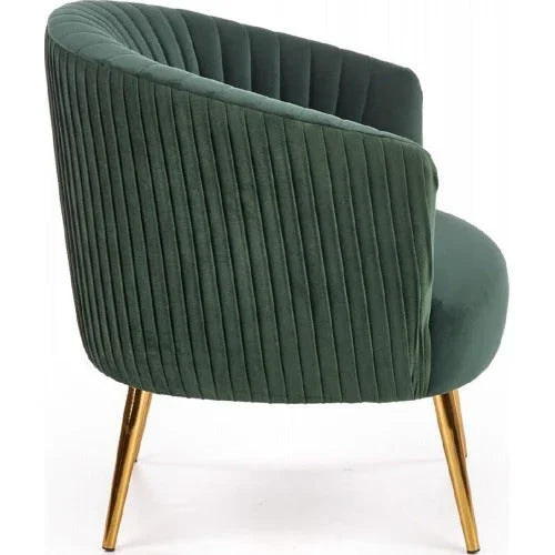 Green Cocooned Velvet Lounge Chair - All India Decor