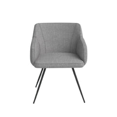 Aesthetic Grey Velvet Accent Chair