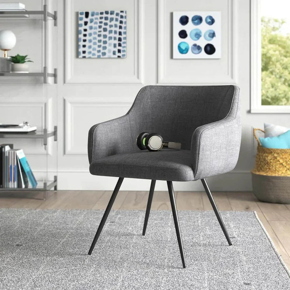 Aesthetic Grey Velvet Accent Chair - All India Decor