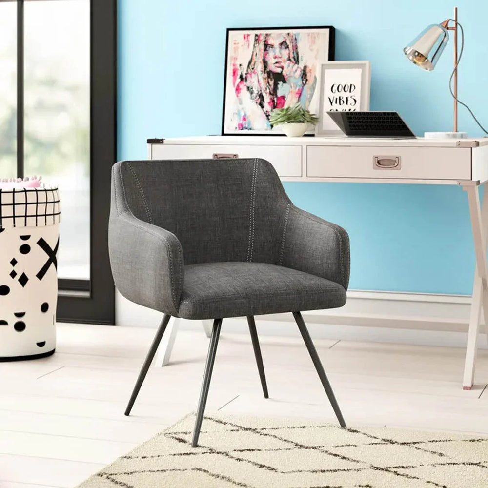 Aesthetic Grey Velvet Accent Chair - All India Decor
