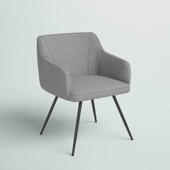 Aesthetic Grey Velvet Accent Chair