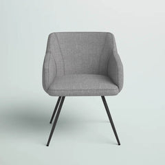 Aesthetic Grey Velvet Accent Chair