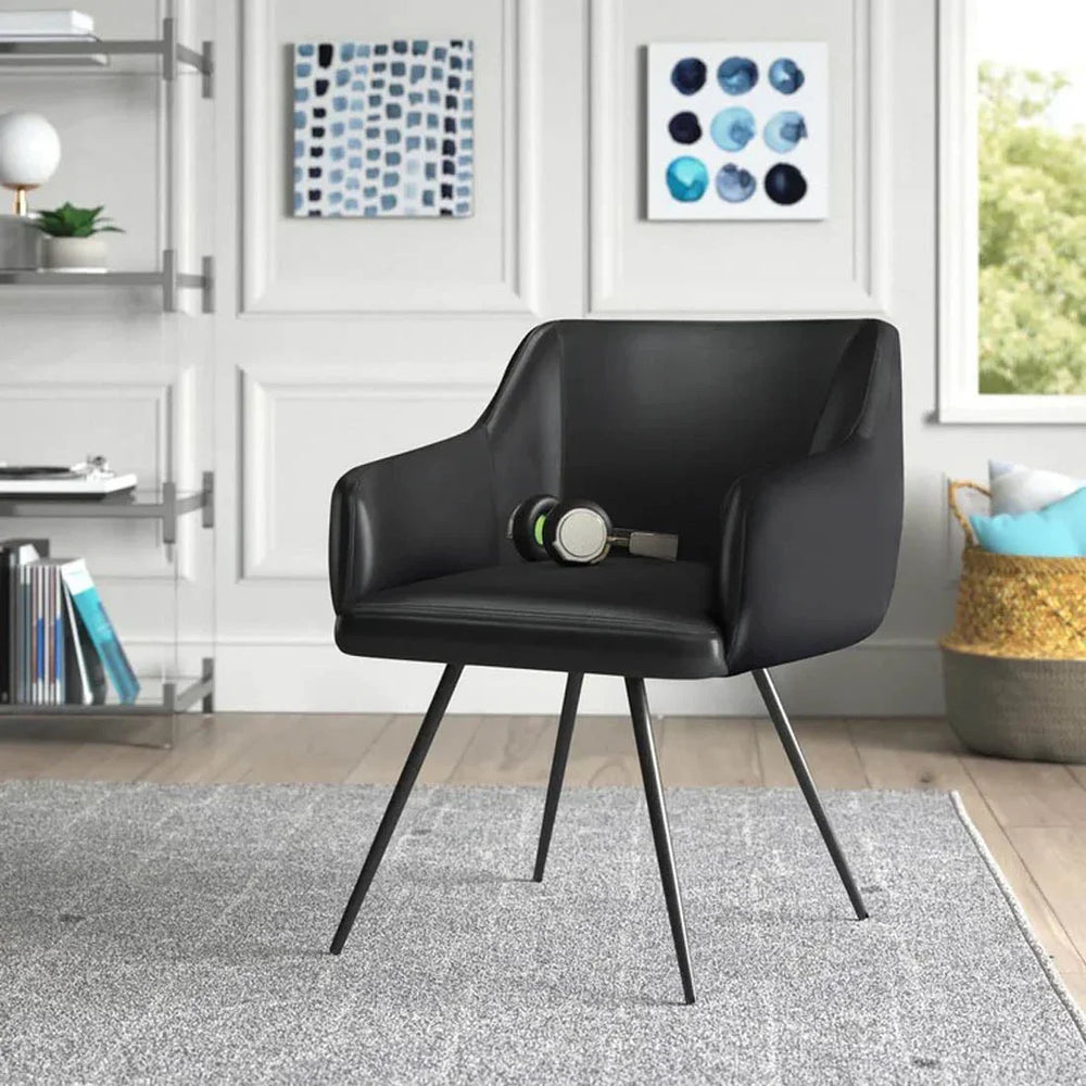 Aesthetic Black Velvet Accent Chair - All India Decor