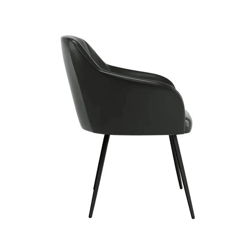 Aesthetic Black Velvet Accent Chair - All India Decor