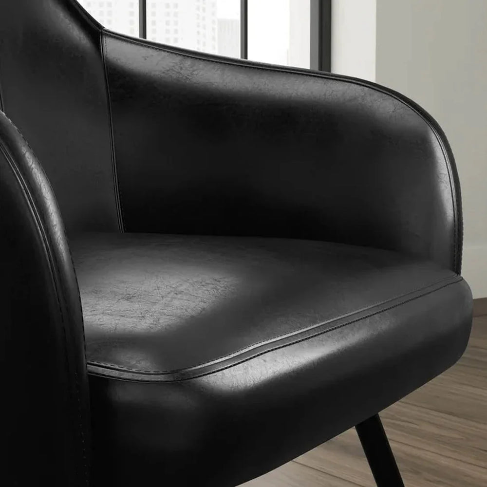 Aesthetic Black Velvet Accent Chair - All India Decor
