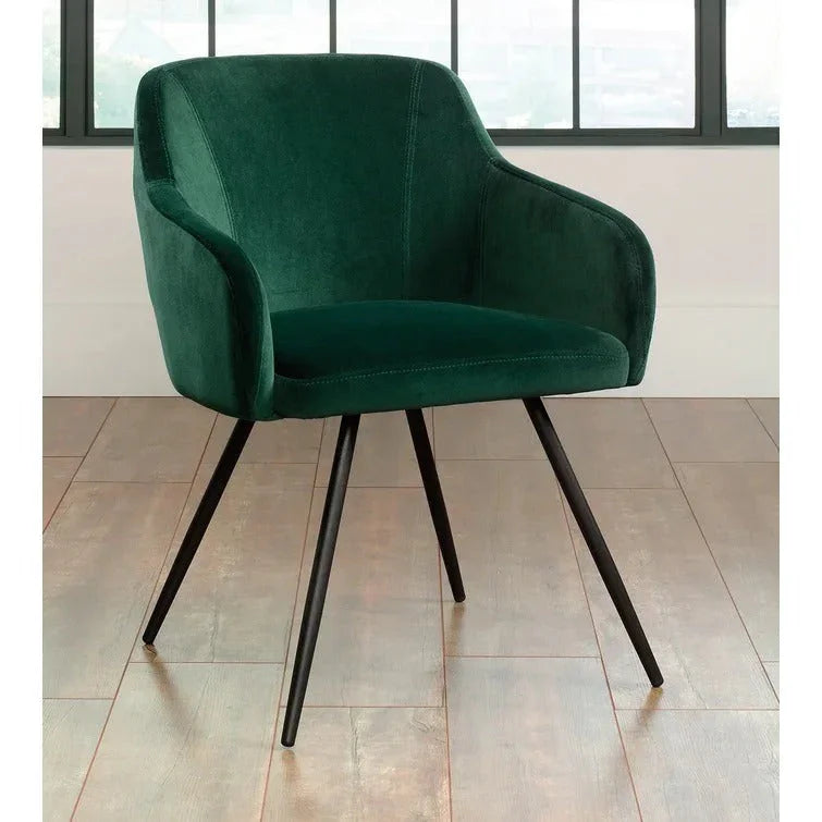 Aesthetic Green Velvet Accent Chair - All India Decor