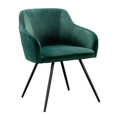 Aesthetic Green Velvet Accent Chair