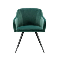 Aesthetic Green Velvet Accent Chair