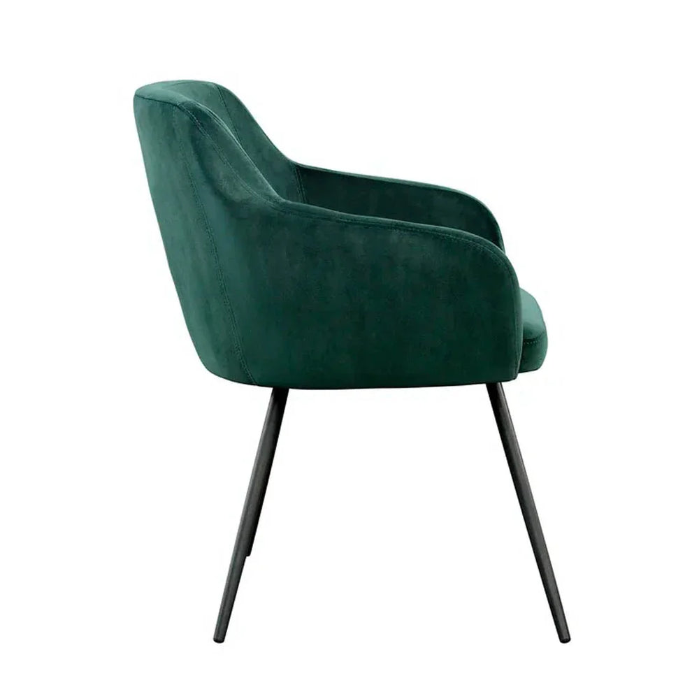 Aesthetic Green Velvet Accent Chair - All India Decor