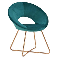 Edgy Shell Shaped Blue Lounge Chair