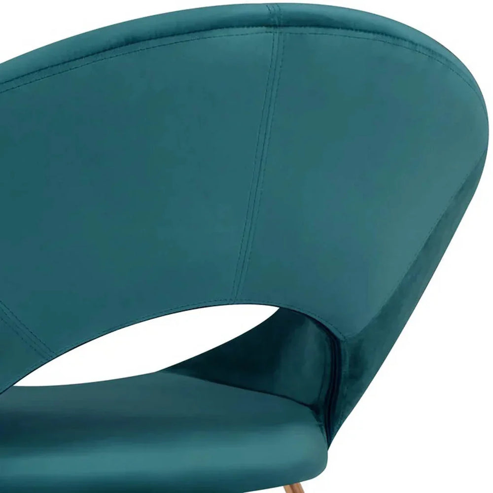 Edgy Shell Shaped Blue Lounge Chair - All India Decor