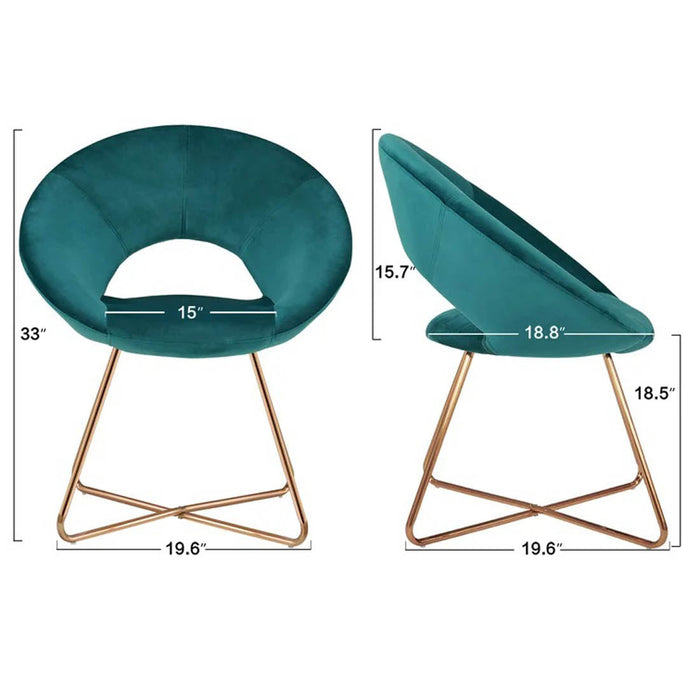 Edgy Shell Shaped Blue Lounge Chair