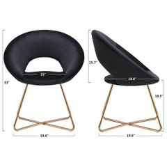 Edgy Shell Shaped Black Lounge Chair