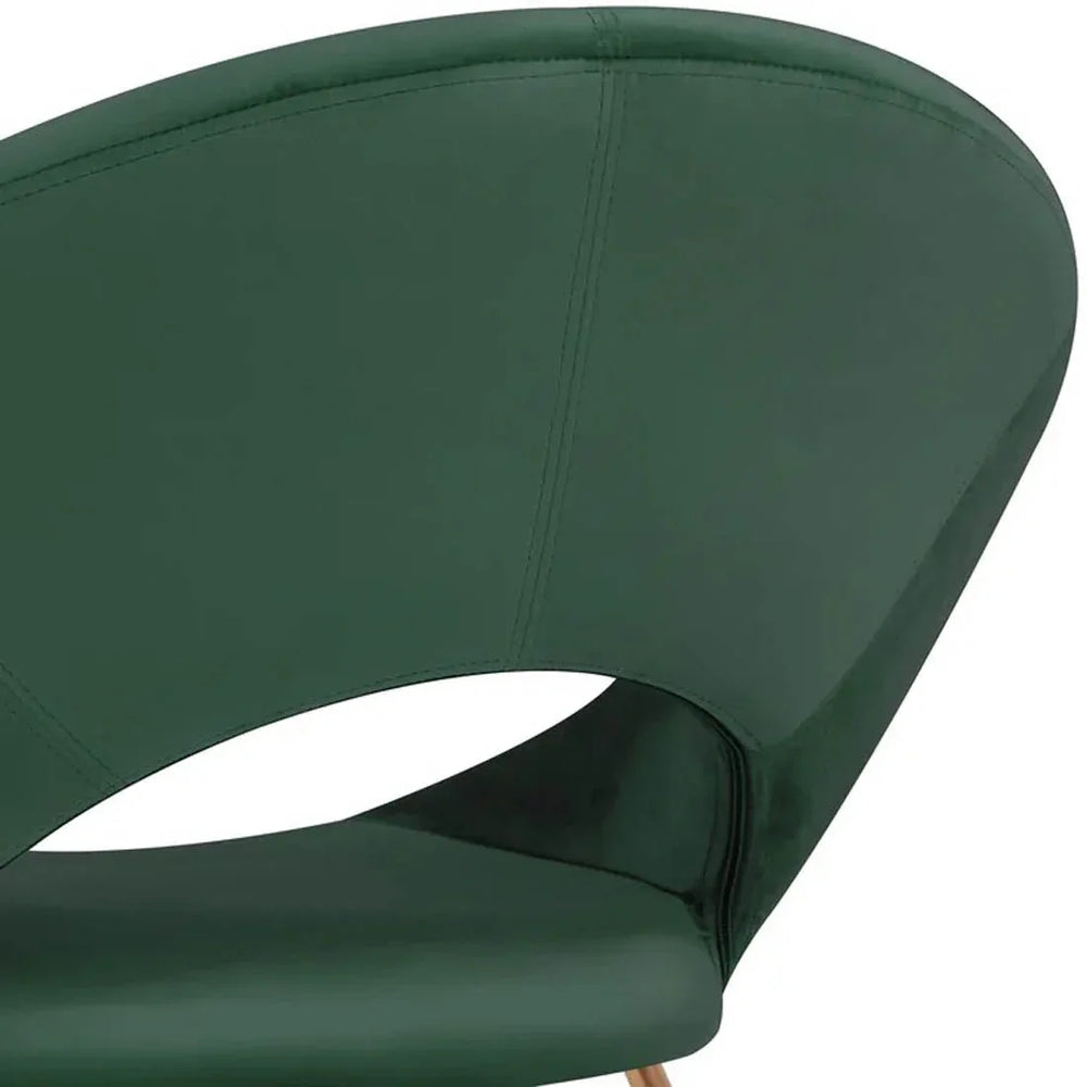 Edgy Shell Shaped Green Lounge Chair - All India Decor