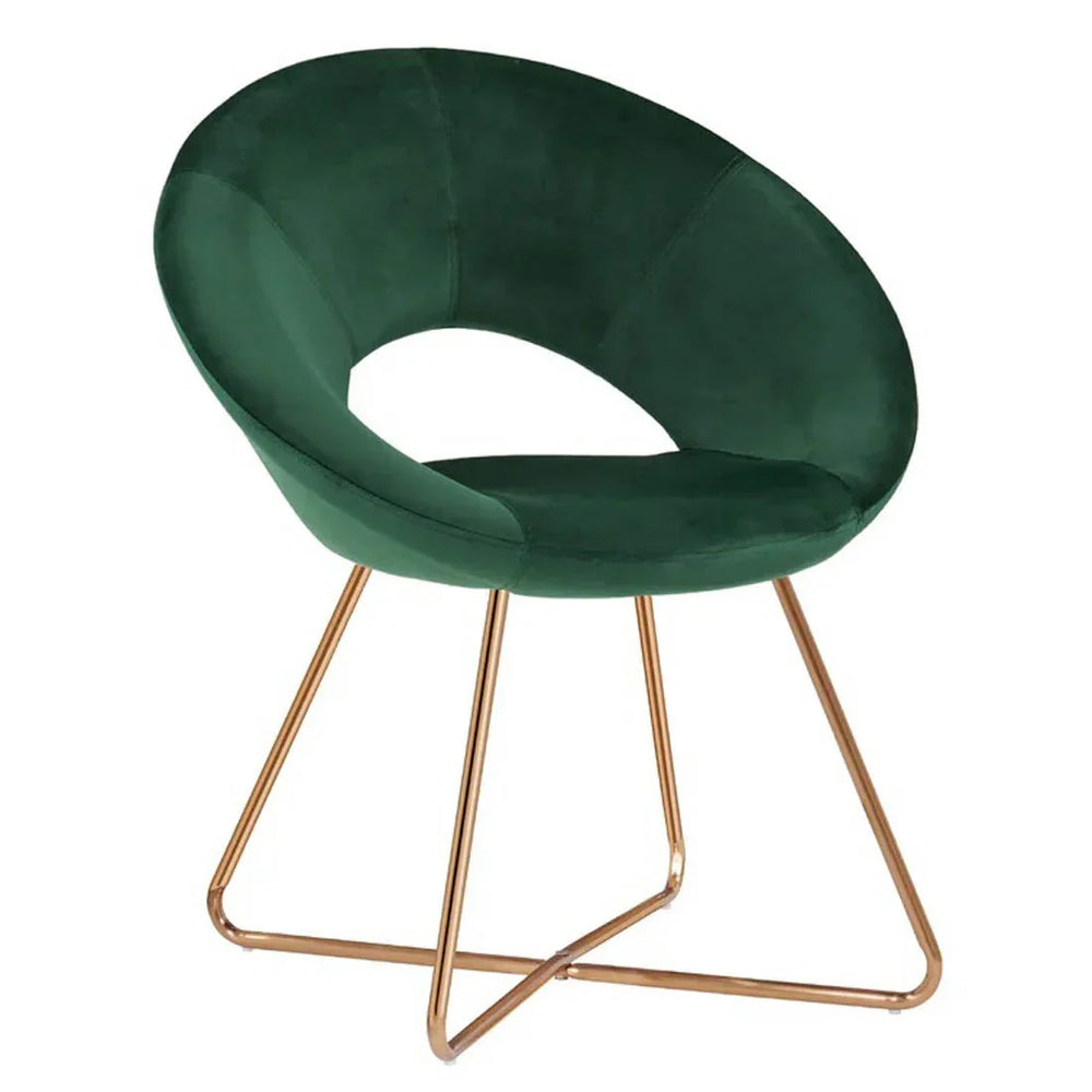 Edgy Shell Shaped Green Lounge Chair - All India Decor