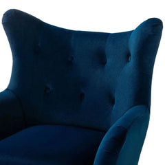 Royal Blue Tufted Velvet Lounge Chair - All India Decor