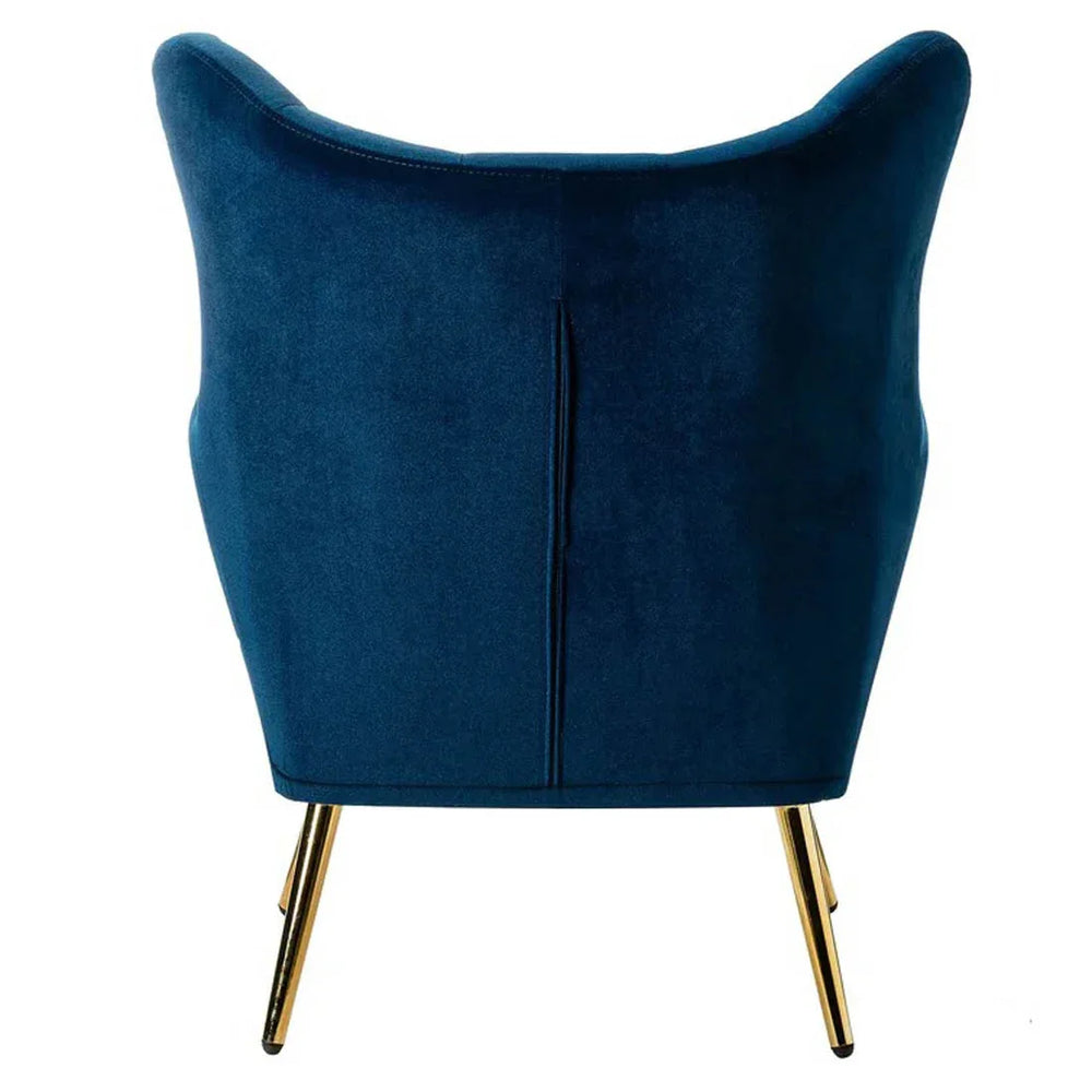 Royal Blue Tufted Velvet Lounge Chair - All India Decor