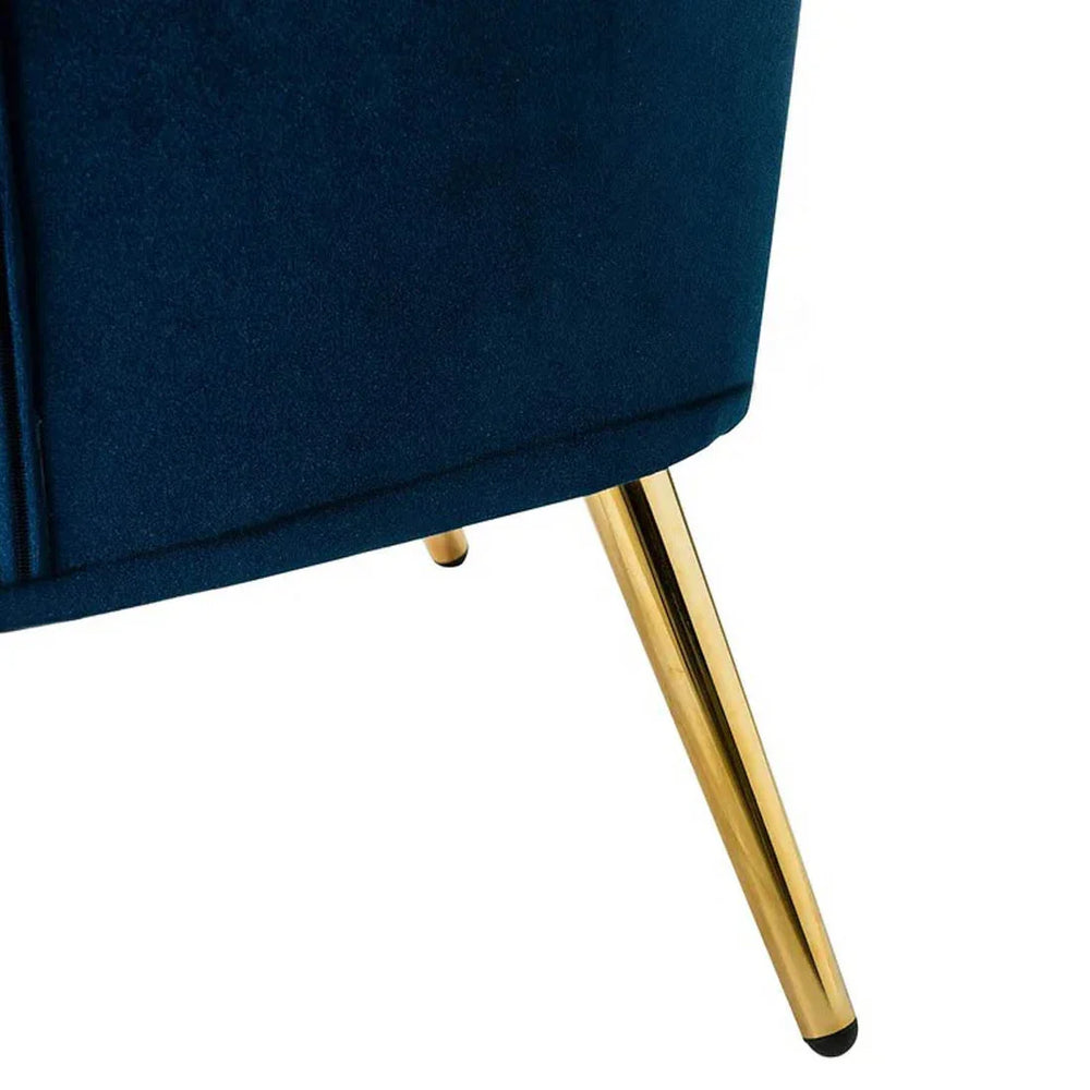 Royal Blue Tufted Velvet Lounge Chair - All India Decor