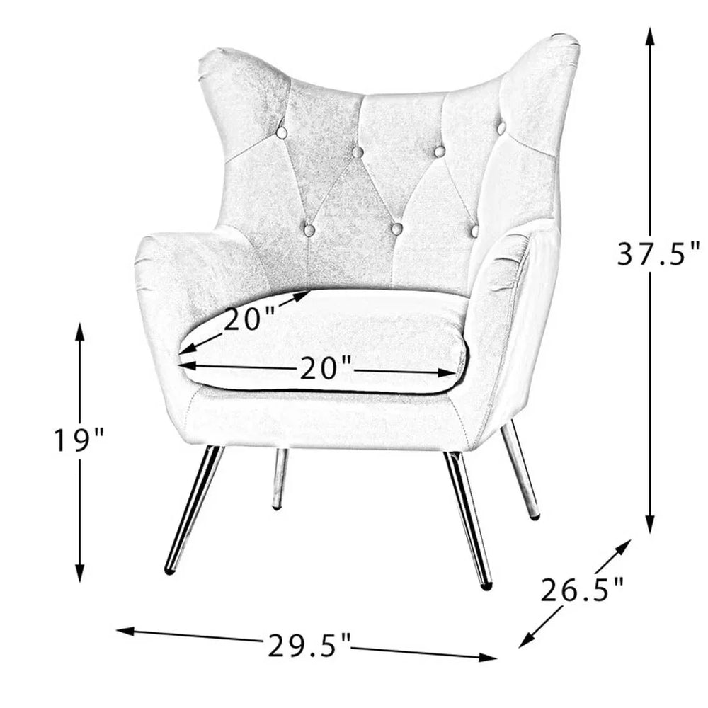 Royal Yellow Tufted Velvet Lounge Chair - All India Decor