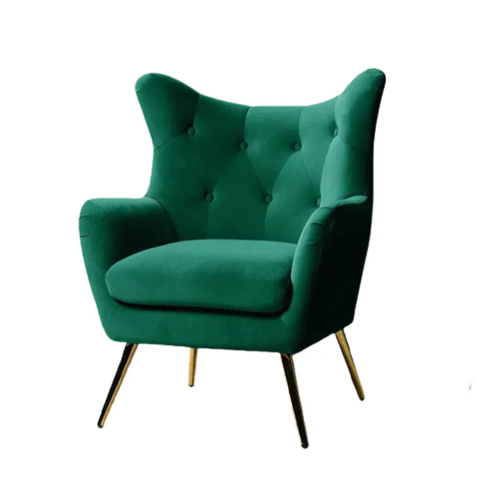 Royal Green Tufted Velvet Lounge Chair - All India Decor