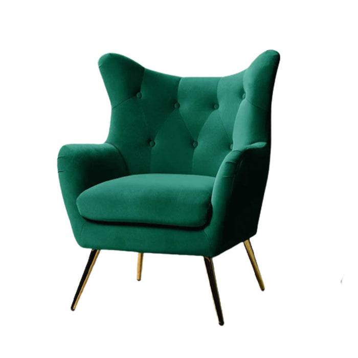 Royal Green Tufted Velvet Lounge Chair