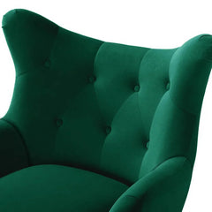 Royal Green Tufted Velvet Lounge Chair - All India Decor